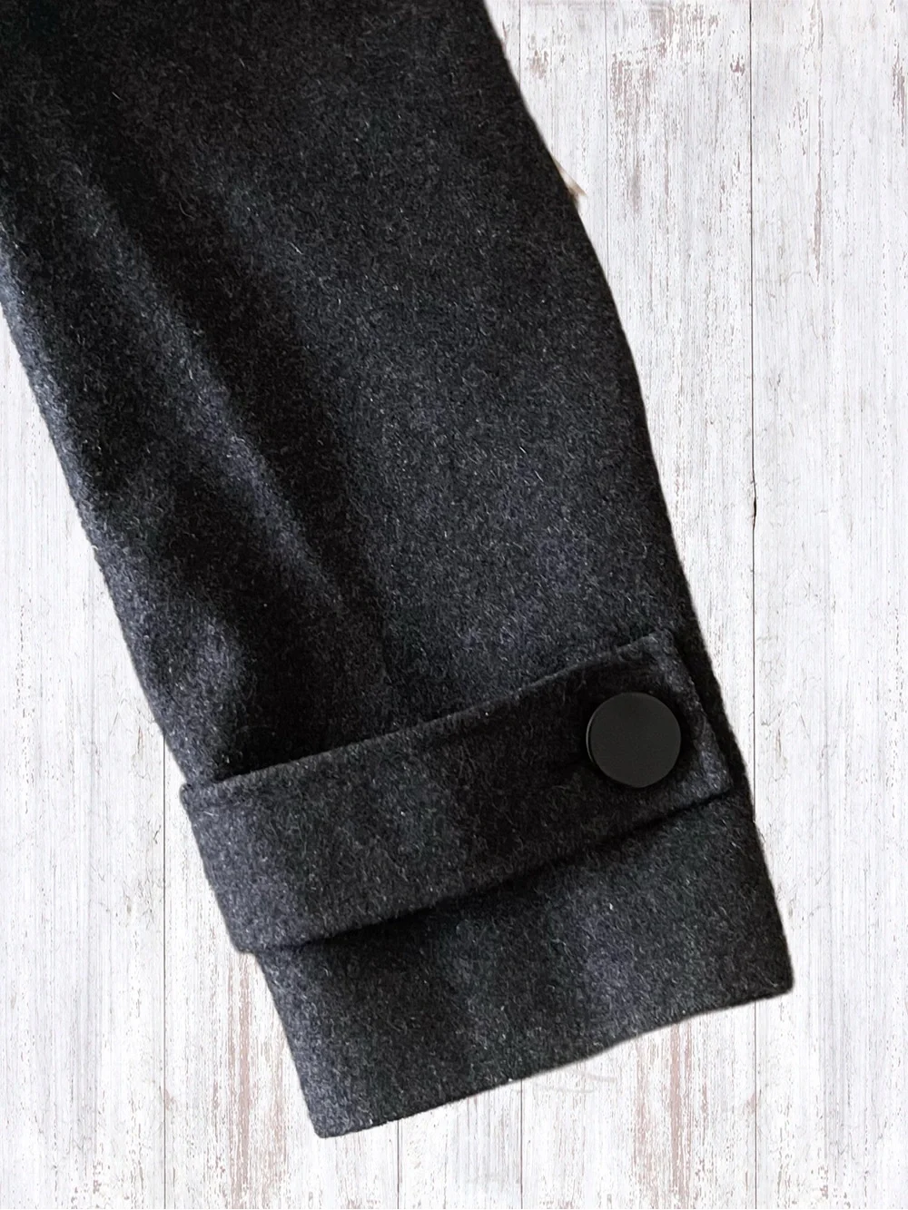 New York & Company Black Double-Breasted Wool Blend Pea Coat Size 10